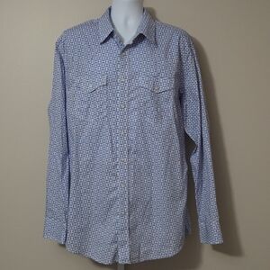 Wrangler 20X Pearl Snap Western Rodeo Long Sleeve Shirt Men's XLT